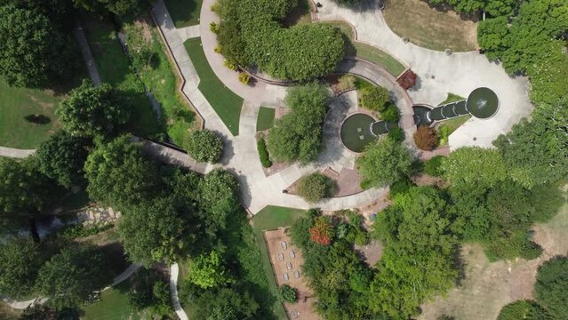 Public fountain and gardens in Rock Hill, SC