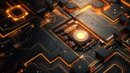 Vibrant City Lights: Bright, Dark Evening Glow in Urban Night