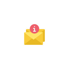 email mail letter mailbox flat Icon, Logo, and illustration Vector