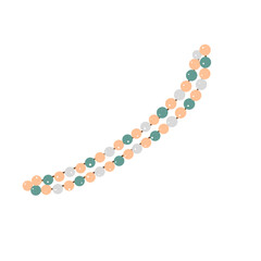 Hand drawn elements, tribal jewelry beads necklace. Poster design, flyer. Vector illustration..