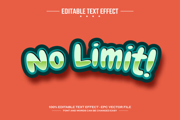 No limit 3D editable text effect template