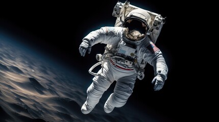 Fototapeta na wymiar Astronaut Floating in Celestial Cosmos