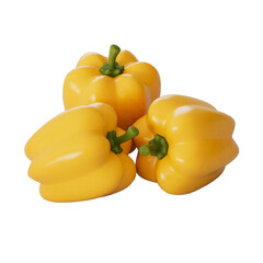 3D Stylized Yellow Peppers