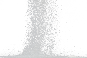 Pure Refined Sugar cube flying explosion, white crystal sugar abstract cloud fly. Pure refined sugar cubes splash stop in air, food object design. Black background isolated selective focus blur