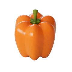 3D Stylized Orange Pepper