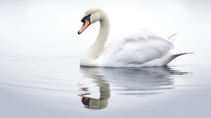 Graceful Water Bird Reflecting in Nature's Lake