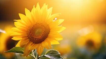 Blooming Sunflower: Beauty in Nature's Freshness and Fragility