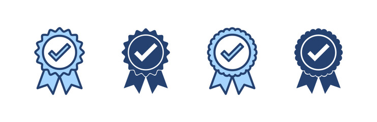 Approved icon vector. Certified Medal Icon