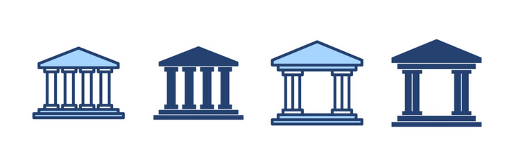 Fototapeta premium Bank icon vector. Bank sign and symbol, museum, university