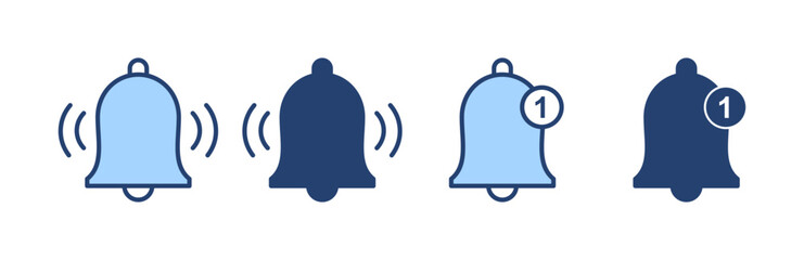 Bell icon vector. Notification sign and symbol for web site design