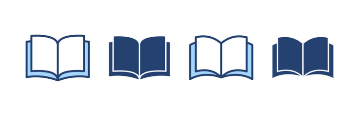 Book icon vector. open book sign and symbol. ebook icon