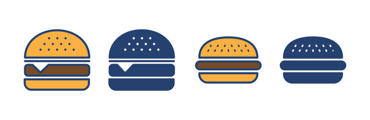 Burger icon vector. burger sign and symbol. hamburger