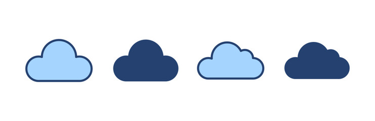Fototapeta premium Cloud icon vector. cloud sign and symbol