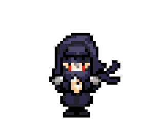 ドット絵忍者 pixel art ninja © きゃりぺい