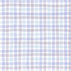 Blue Gray Gingham Check Hand Drawn Background