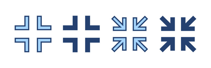 Fullscreen Icon vector. Expand to full screen sign and symbol. Arrows symbol