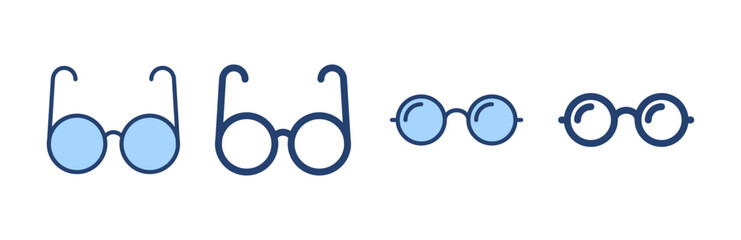 Glasses icon vector. Glasses sign and symbol