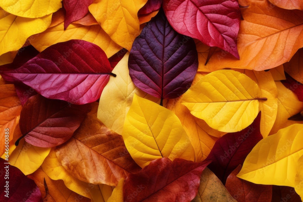 Poster autumn leaves, macro close-up. background with selective focus and copy space