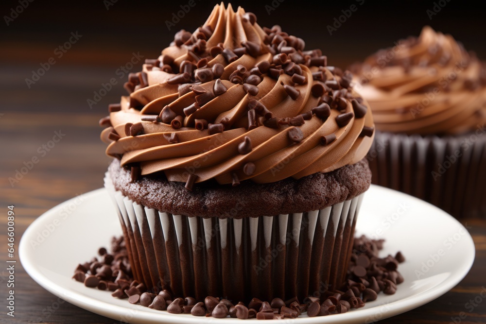 Poster appetizing cake. background with selective focus and copy space