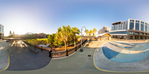 360 photo splash pad at Cascades Park Tallahassee FL circa 2023 © Felix Mizioznikov