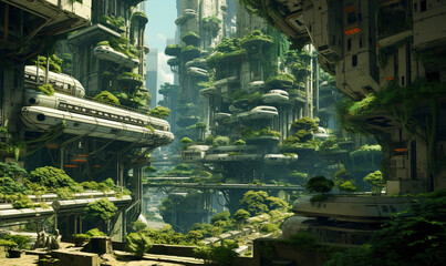 Alien planet fiction sky futuristic future illustration fantasy science space