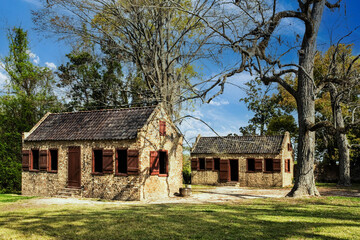 Fototapeta na wymiar Slave Cabins Boone Hall Plantation Charleston, South Carolina, USA
