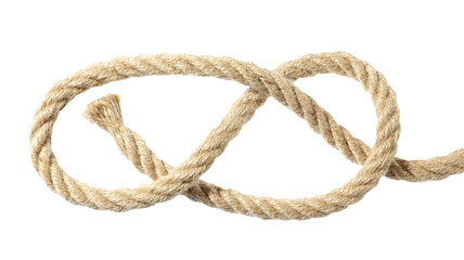 Hemp rope isolated on white. Natural material