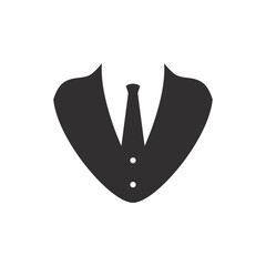 suit and tie vector logo icon illustration