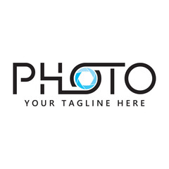 Photography logo template vector icon illustration