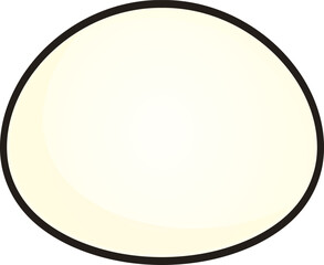シンプルな白い饅頭イラスト