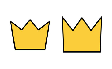 Crown icon set for web and mobile app. crown sign and symbol