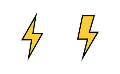 Lightning icon set for web and mobile app. electric sign and symbol. power icon. energy sign