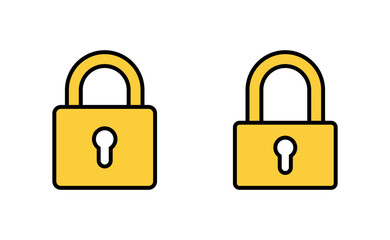 Lock icon set  for web and mobile app. Padlock sign and symbol. Encryption icon. Security symbol