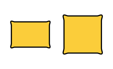 Pillow icon set for web and mobile app. Pillow sign and symbol. Comfortable fluffy pillow