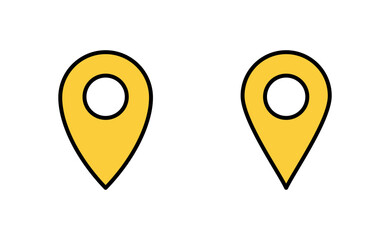 Pin icon set for web and mobile app. Location sign and symbol. destination icon. map pin