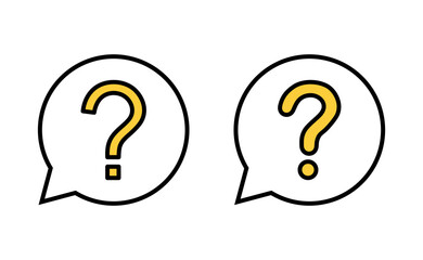 Question icon set for web and mobile app. question mark sign and symbol