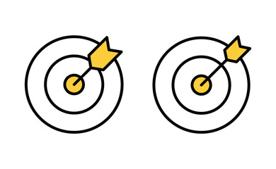 Target icon set for web and mobile app. goal icon vector. target marketing sign and symbol