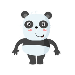 vector cute panda  cartoon vector icon illustration