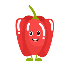 Vector hand drawn paprika cartoon character illustration