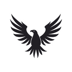 Minimalist eagle symbol in vector. 