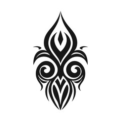 Minimalist tribal vector. Black and white color.
