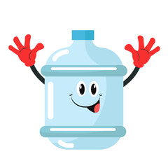 Vector gallon water bottle mascot