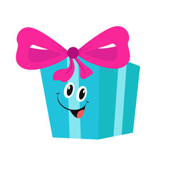 Vector box give mascot