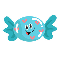 vector cute candy character illustration
