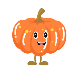 vector hand drawn pumpkin cartoon illustration