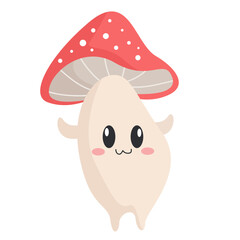 vector hand drawn mushroom cartoon illustration