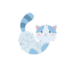 vector cute cat cute pose cartoon vector icon illustration animal nature