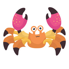  vector smiling cute  crab cartoon