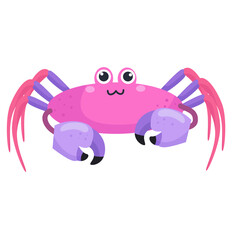 Vector cute cartoon crab 