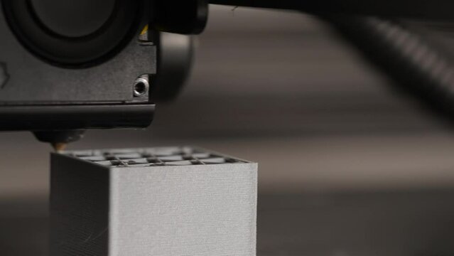 Working 3D Printer in a close up shot